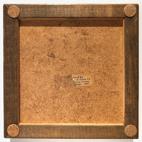 vintage Territorial Tile Trivet Southwestern Santa Fe NM Adobe Home Mountains - Picture 3 of 5